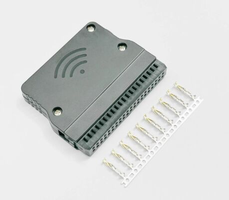 PLC Horn Plug Servo Motor Connector with 1000V Voltage Rating, Silver and Gold-plated Pins, Panel and Cable Mount Options