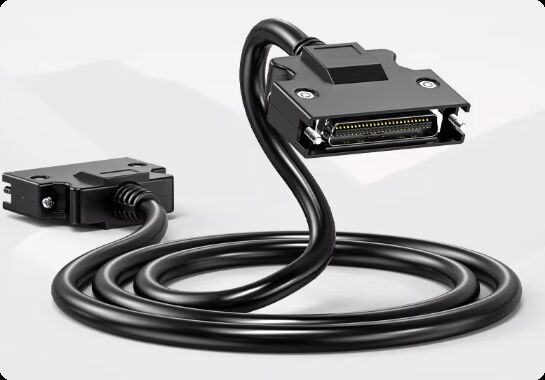 SCSI 50-pin shielded data cable for servo motor connection with 1000V rating