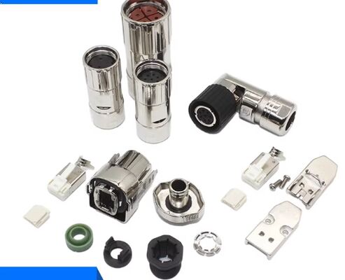 8-pin Siemens V90 Servo Motor Connector with Silver and Gold Plated Pins for Battery Current Rating