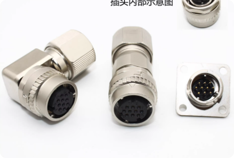 Servo Motor Connector Aviation Plug with Silver and Gold-plated Pins Omrons Domestic Contacts for Wide Temperature Range