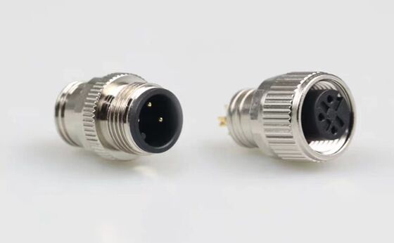 M12 connector all-in-one non-detachable waterproof welded male and female, 4-core, 5-core, 8-core, 12-core with shielding
