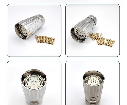 M23 M40 Seriers E P Tipo macho Conectores de cabo de servo motor feminino